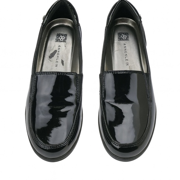 Anne Klein Women’s Size 7M Black Patent Leather Slip-On Loafers - Picture 1 of 6